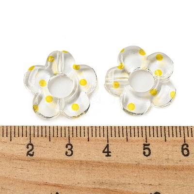 Transparent Printed Acrylic Beads OACR-H124-05A-01-1