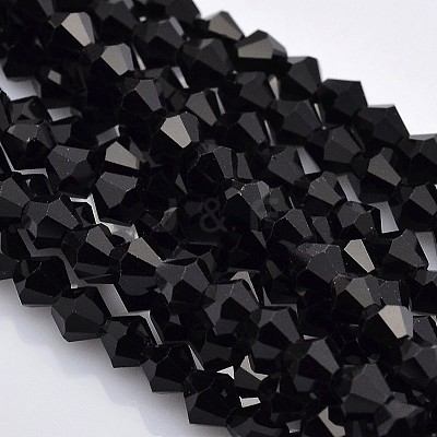 Faceted Bicone Glass Beads Strands EGLA-P017-3mm-04-1