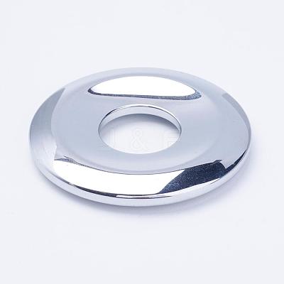 Electroplate Non-Magnetic Synthetic Hematite Pendants G-F510-35B-1