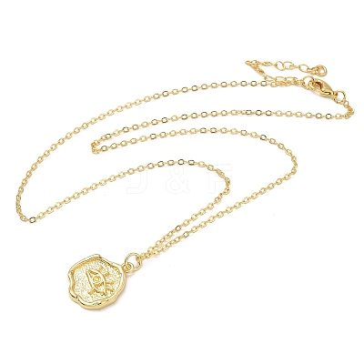 Brass Pendants Necklaces for Women LS-NJEW-B092-05G-1