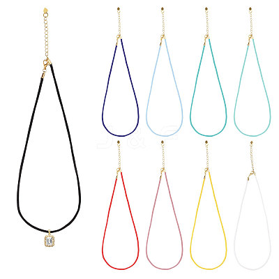 9Pcs 9 Colors Nylon Braided Cord Necklace Making NJEW-PH01639-1