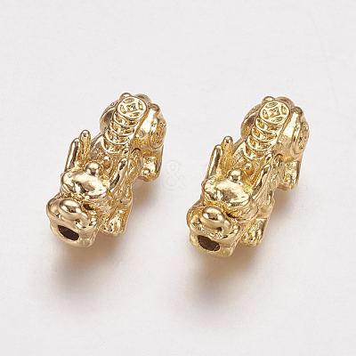 Real 24K Gold Plated Alloy Beads X-PALLOY-L205-06A-1