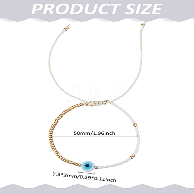 1Pc Adjustable Glass Seed Beads Braided Bead Bracelets BJEW-LP0002-37-1