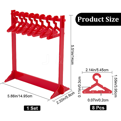 1 Set Coat Hanger Shaped Acrylic Earring Display Stands EDIS-CP0001-15A-1
