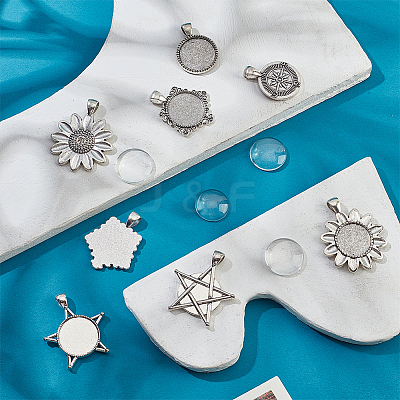 DIY Blank Dome Geometric Pendant Making Kit DIY-NB0007-92-1