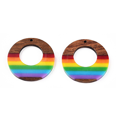 Opaque Resin & Walnut Hollow Pendants RESI-TAC0026-05U-1