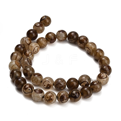 Tibetan Style dZi Beads Strands GG-CBA4812-B10-10MM-1