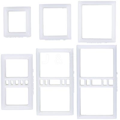 6Pcs Plastic Clay Pressed Molds DIY-SC0031-27-1