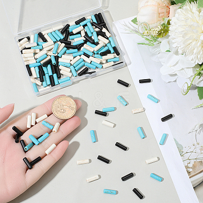 6 Strands 3 Colors Synthetic Turquoise Beads Strands TURQ-PA0001-03B-1