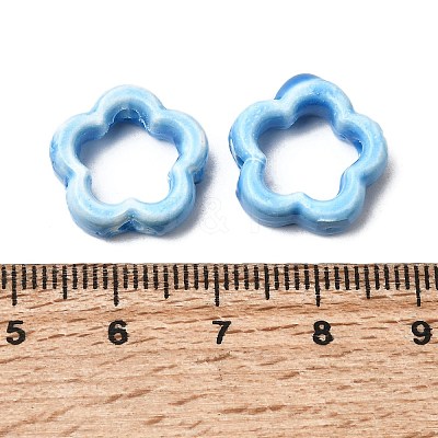 Flower Hollow Glazed Porcelain Bead Frame PORC-A034-09C-1