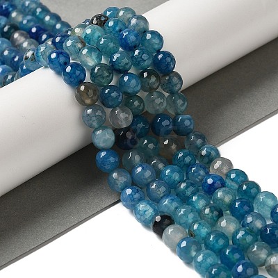 Dyed & Heated Natural Dragon Veins Agate Beads Strands G-P539-A01-03-1