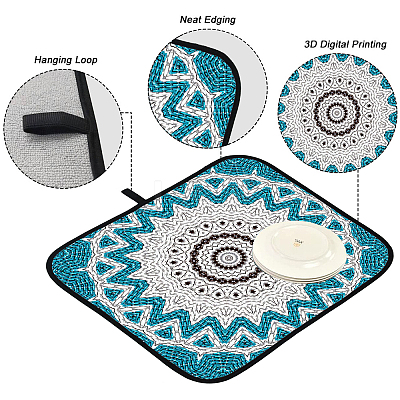 Towel Cloth Dish Drying Mat for Kitchen AJEW-WH0189-80A-05-1