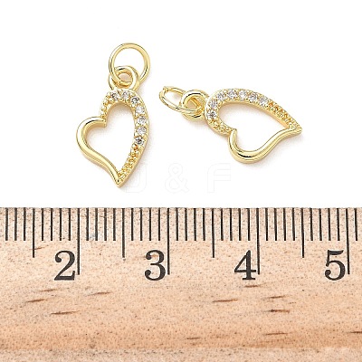 Brass Micro Pave Cubic Zirconia Pendants KK-I379-15G-05-1