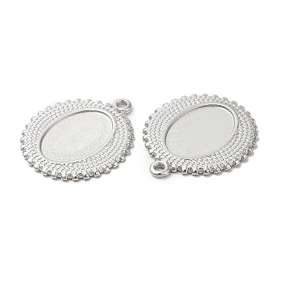 Non-Tarnish 304 Stainless Steel Pendant Cabochon Settings STAS-L020-026P-1