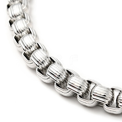 Non-Tarnish 304 Stainless Steel Box Chain Bracelet for Men Women BJEW-E009-02P-1
