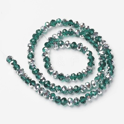 Electroplate Transparent Glass Beads Strands X-EGLA-A034-T8mm-M15-1