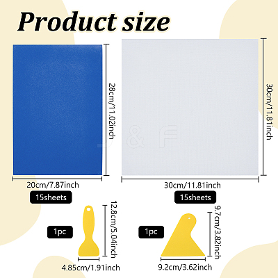 15Sheets Rectangle Flocking Cloth Self-adhesive Fabric AJEW-NB0009-28-1