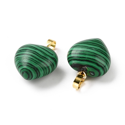 Synthetic Malachite Pendants G-I311-A32-G-1