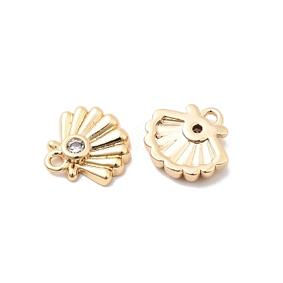 Brass Micro Pave Cubic Zirconia Pendants KK-A277-07G-1