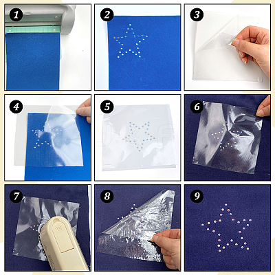15Sheets Rectangle Flocking Cloth Self-adhesive Fabric AJEW-NB0009-28-1