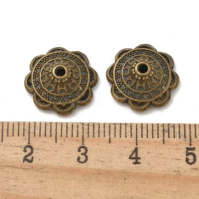 Tibetan Style Alloy Bead Caps TIBE-P003-81B-AB-1