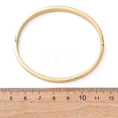 304 Stainless Steel Hinged Bangles for Women BJEW-B161-09G-1