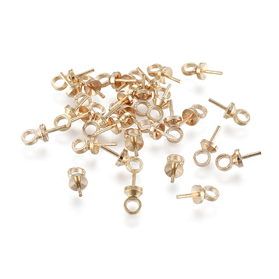 Brass Peg Bails Pendants KK-G322-02KCG-1