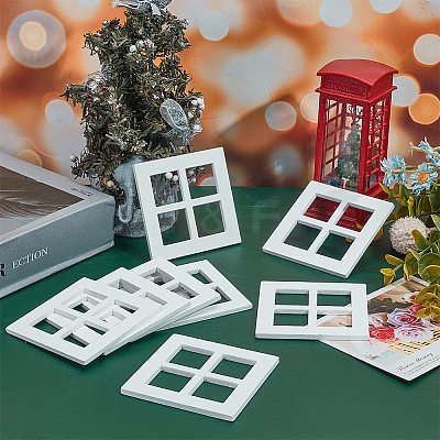 Mini Wood Dollhouse Window Furniture Accessories AJEW-WH0567-99-1