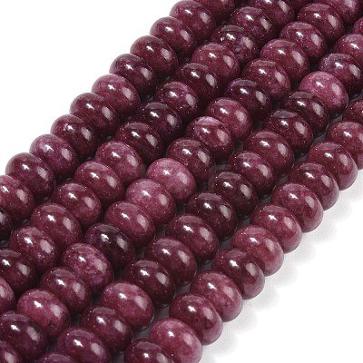Dyed Natural White Jade Beads Strands G-G107-A19-01-1