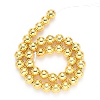 Electroplate Non-magnetic Synthetic Hematite Beads Strands G-L485-01E-M-1