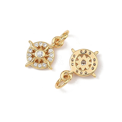 SHEGRACE Brass Micro Pave Cubic Zirconia Charms XGRQ3P426-596G-1