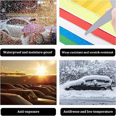 10 Sheets 6 Colors Waterproof Luminous Plastic Self-Adhesive Stickers DIY-CA0004-73-1