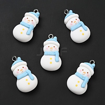 Christmas Opaque Resin Pendants RESI-G043-A02-1