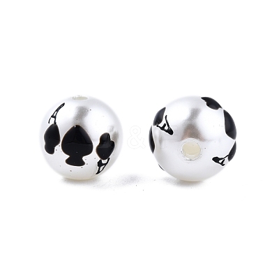 Halloween Opaque ABS Plastic Imitation Pearl Enamel Beads KY-G020-01G-1