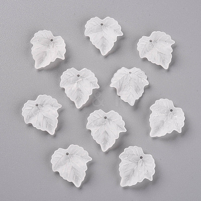 Autumn Theme Transparent Frosted Acrylic Pendants PAF002Y-14-1