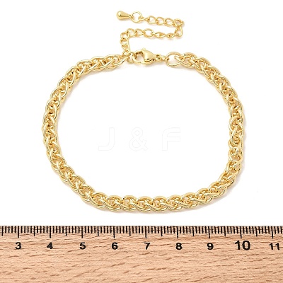 Brass Wheat Chains Bracelets for Women BJEW-H639-11G-1