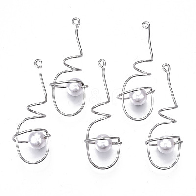 Rack Plating Alloy Wire Wrapped Big Pendants PALLOY-S132-150P-RS-1