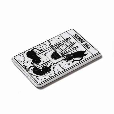 Tarot Theme Printed Acrylic Pendants MACR-G061-04P-1