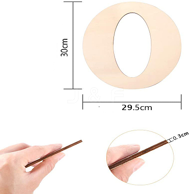 Letter Unfinished Wood Blank Cutouts LS-DIY-ZX040-01O-1