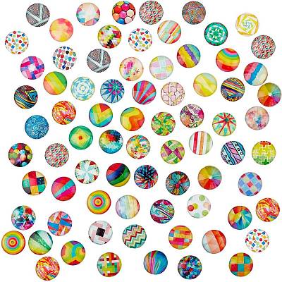 Glass Cabochons GGLA-R040-25mm-04-1