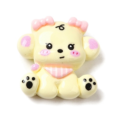 Opaque Resin Puppy Cabochons CRES-A056-01C-1