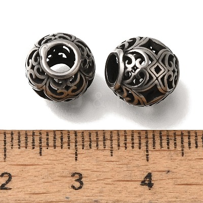 304 Stainless Steel European Beads STAS-D191-05O-AS-1