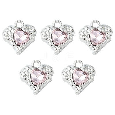 Rack Plating Alloy Glass Pendants FIND-YW0001-91B-1