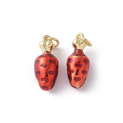 Brass Enamel Charms KK-D336-06G-08-1