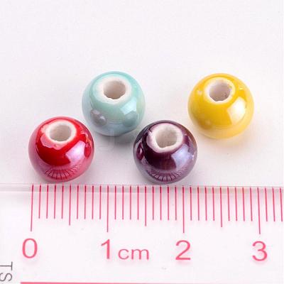 Glazed Porcelain Beads X-PORC-D001-8mm-M-1