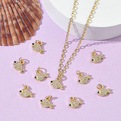 SHEGRACE Brass Micro Pave Cubic Zirconia Pendants XGRQ3D763-488G-1