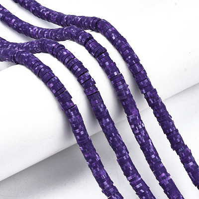 Handmade Polymer Clay Beads Strands CLAY-R089-6mm-161-1