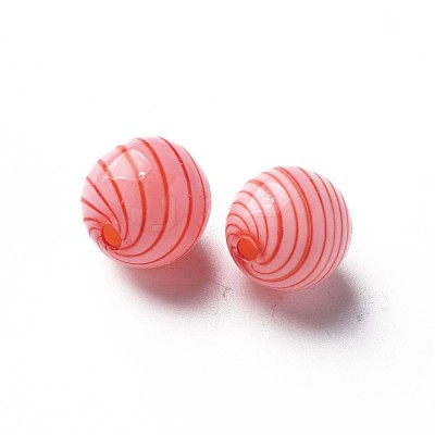 Handmade Blown Glass Globe Beads GLAA-T012-44-1