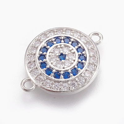 Brass Micro Pave Cubic Zirconia Links ZIRC-O026-06P-NR-1