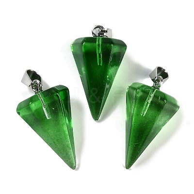 Spray Painted Glass Pendants GLAA-Z007-03I-1